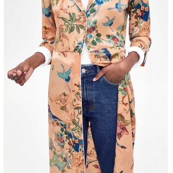 NWOT RARE ZARA PRINTED BUTTON UP DRESS SS18 M - Picture 5 of 8